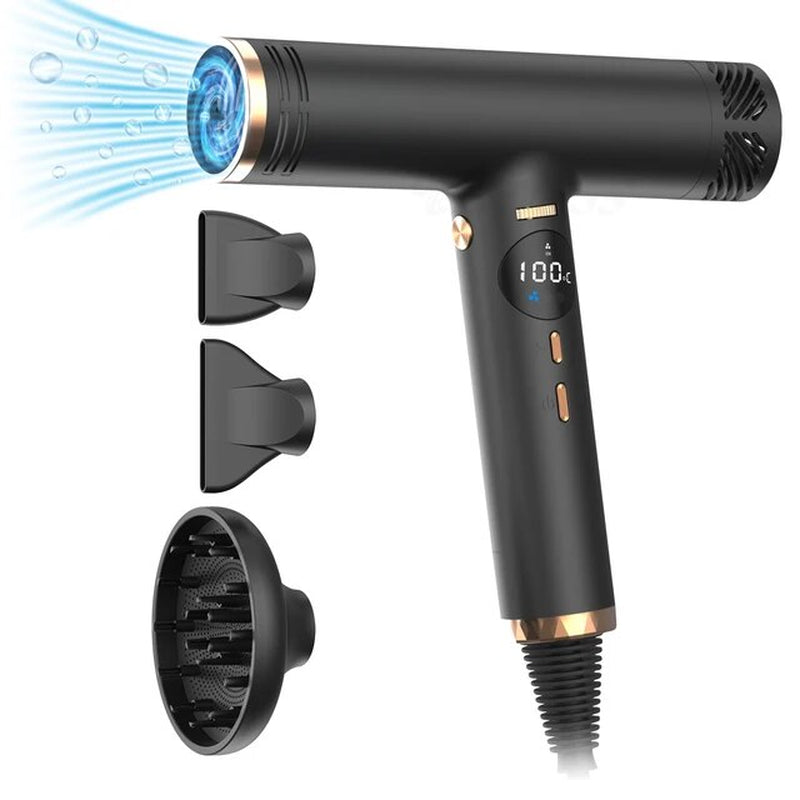 Ionic Hair Dryer High Speed Blow Drier 1600W 110000Rpm Hairdryer Negative Ion Hair Care Styler Professional Low Noise Blow Dryer