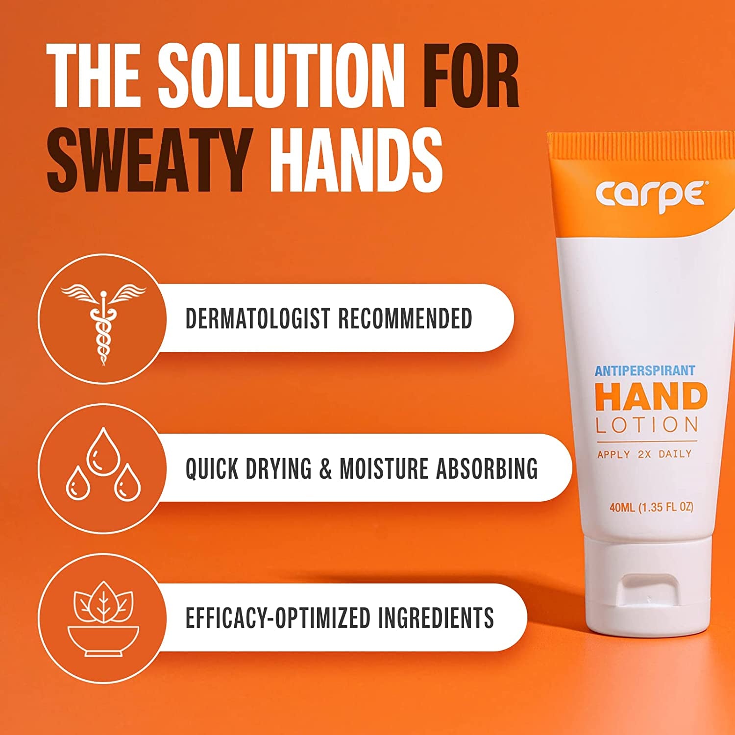 Antiperspirant Hand Lotion: A Dermatologist-Recommended Solution to Control Hand Sweat, Ideal for Hyperhidrosis (Original Eucalyptus)