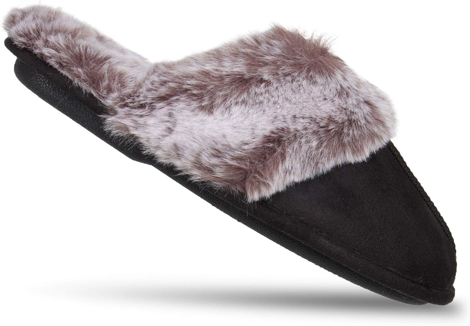 " Women's Cozy Faux Fur House Slipper Scuff with Memory Foam and Anti-Skid Sole"