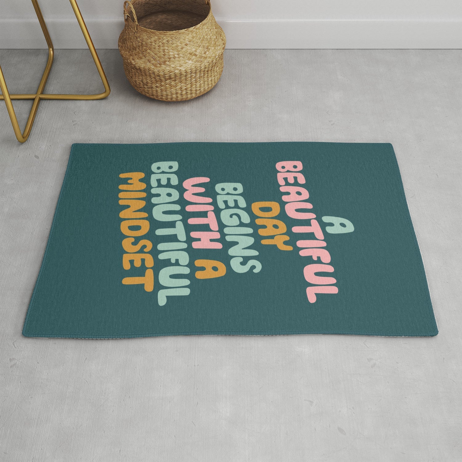 A Beautiful Day Begins with a Beautiful Mindset Rug