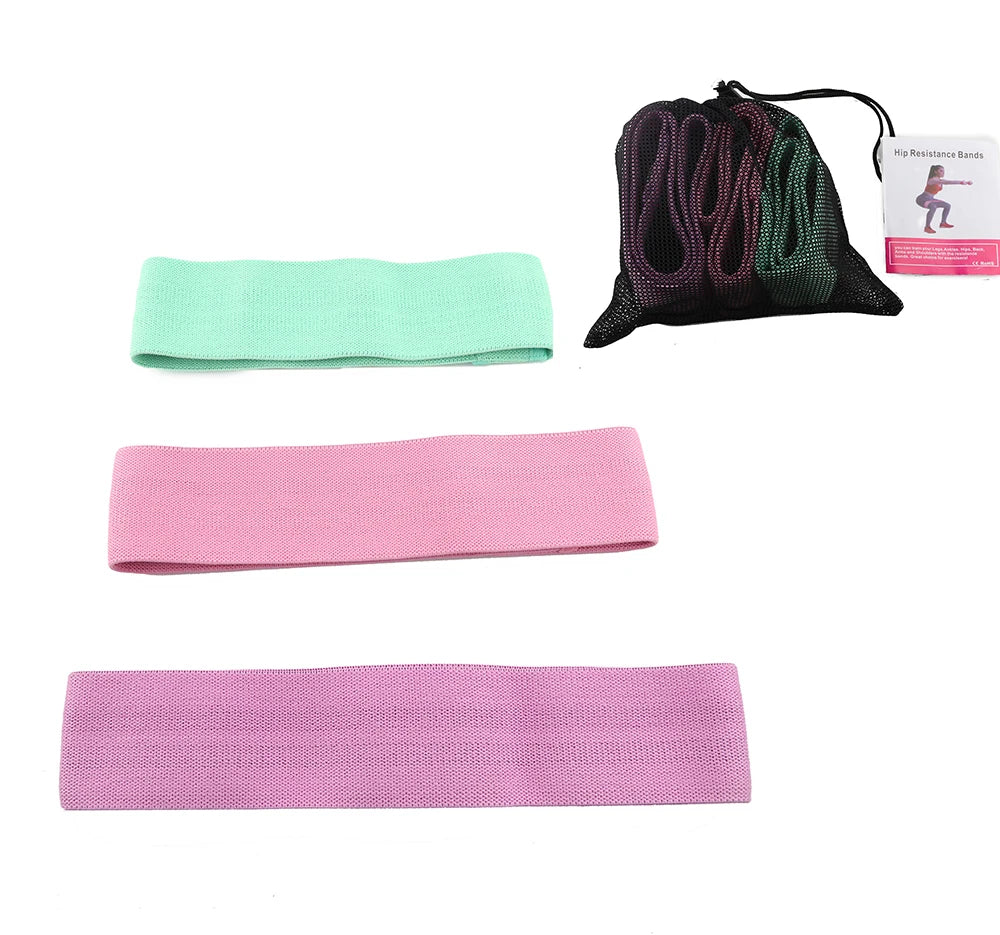 Professional Title: "Premium Elastic Rubber Resistance Bands Set for Yoga, Hip Circle Expander, Gym, and Home Workout - Includes 3 Pieces"