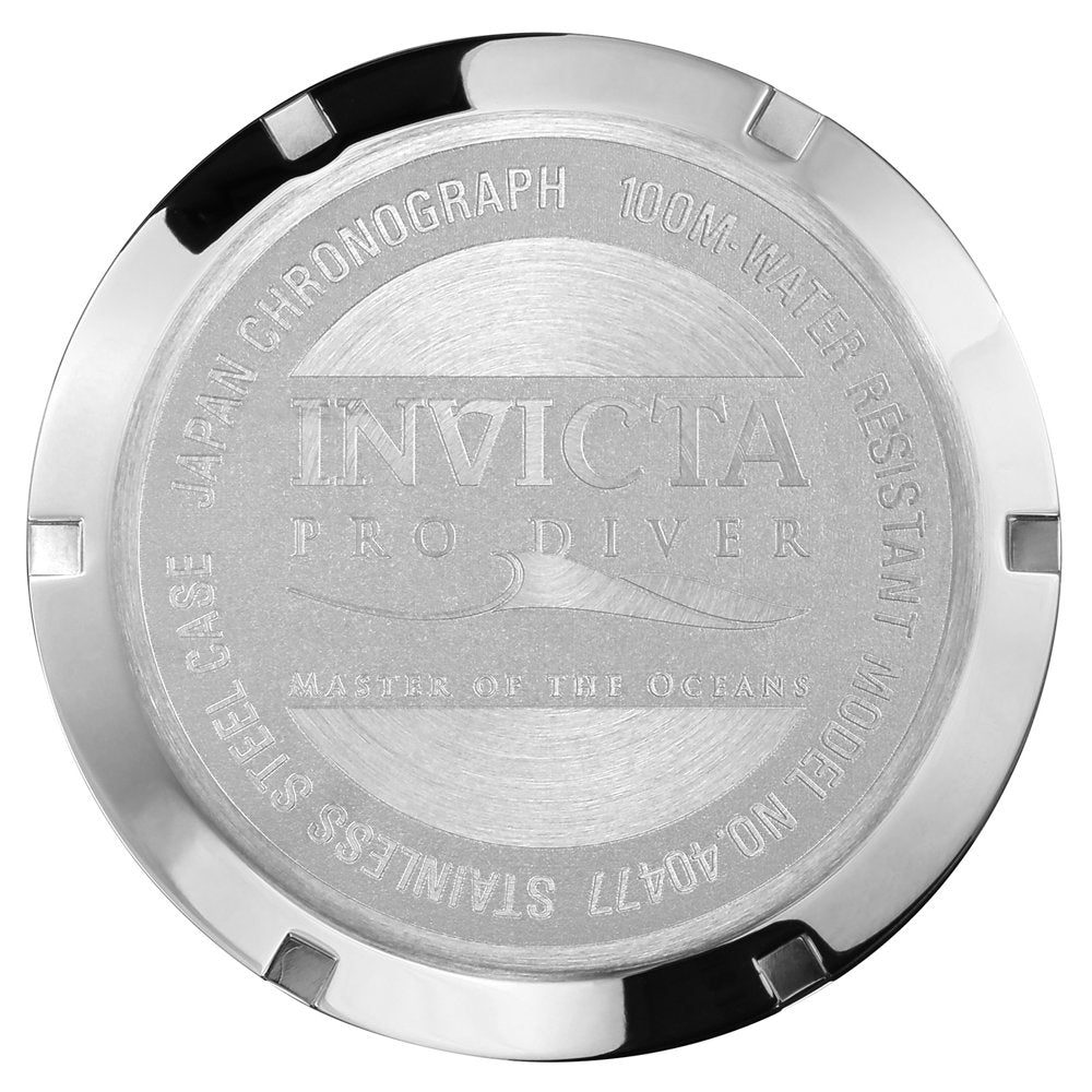 Pro Diver Men'S 48Mm Quartz Chronograph Watch, Black/Silver 40477