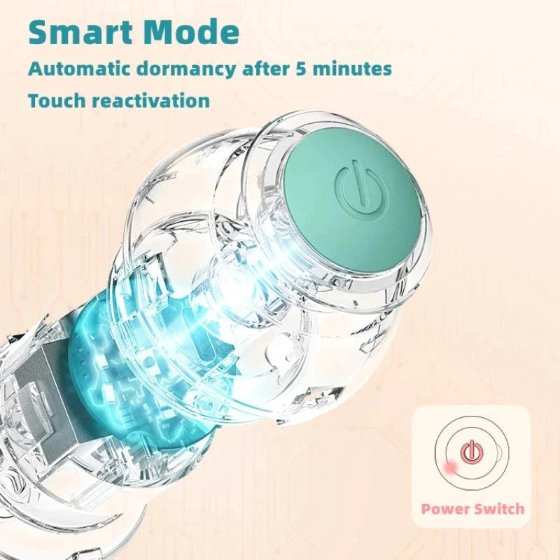 "Smart Electric Dog Toy: Interactive Rolling Ball for Cats and Small Dogs - Fun Self-Moving Puppy Game - Pet Accessories Included"