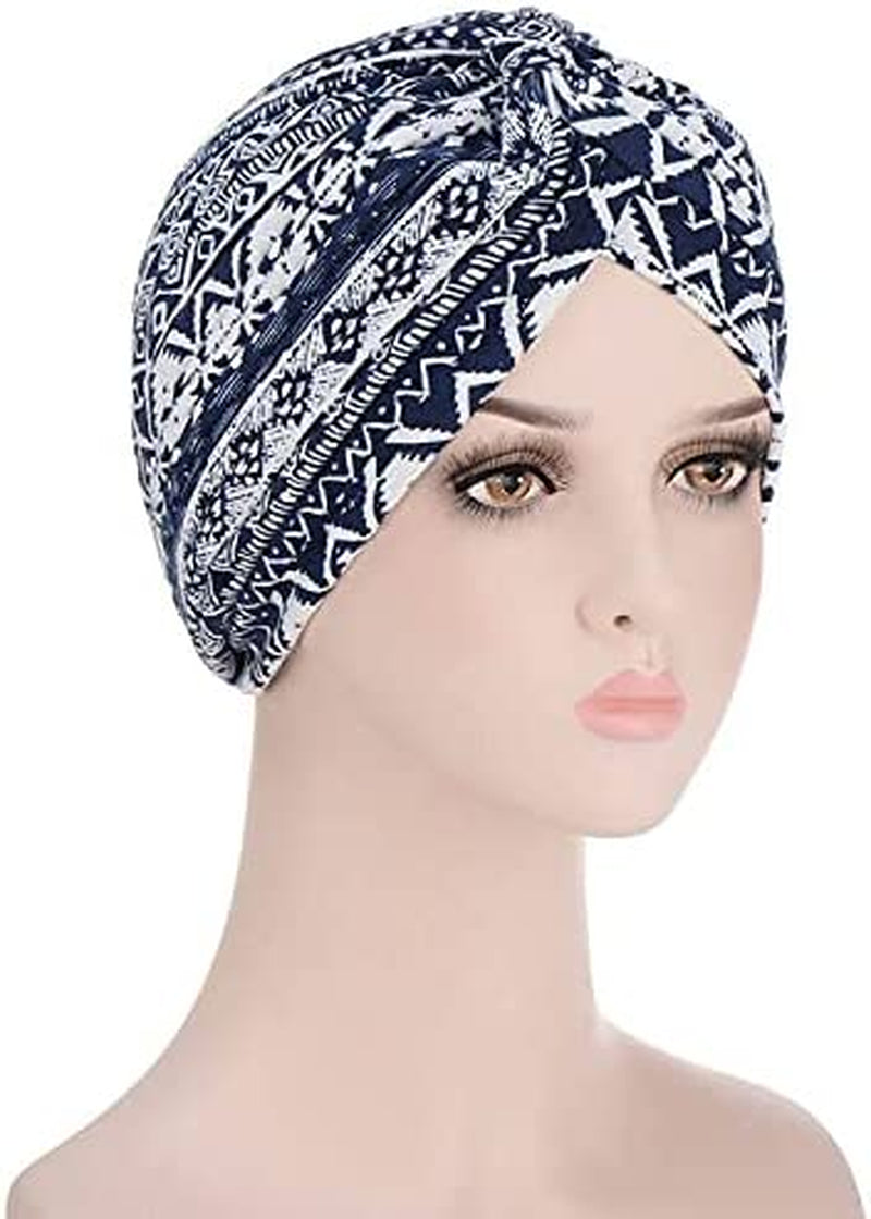 Women'S Cotton Turban Head Wrap Cancer Chemo Beanies Cap Headwear Cap Bonnet Hair Loss Hat