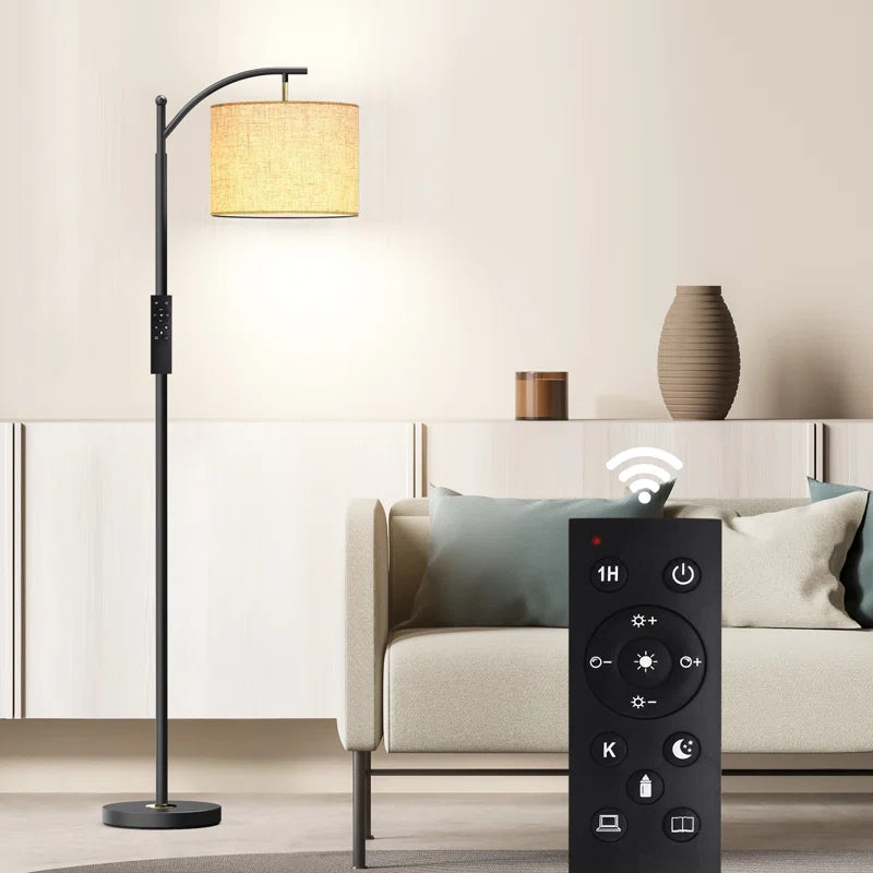 Kyeria Arc/Arched Floor Lamp with Remote Control and Smart Bulb Included