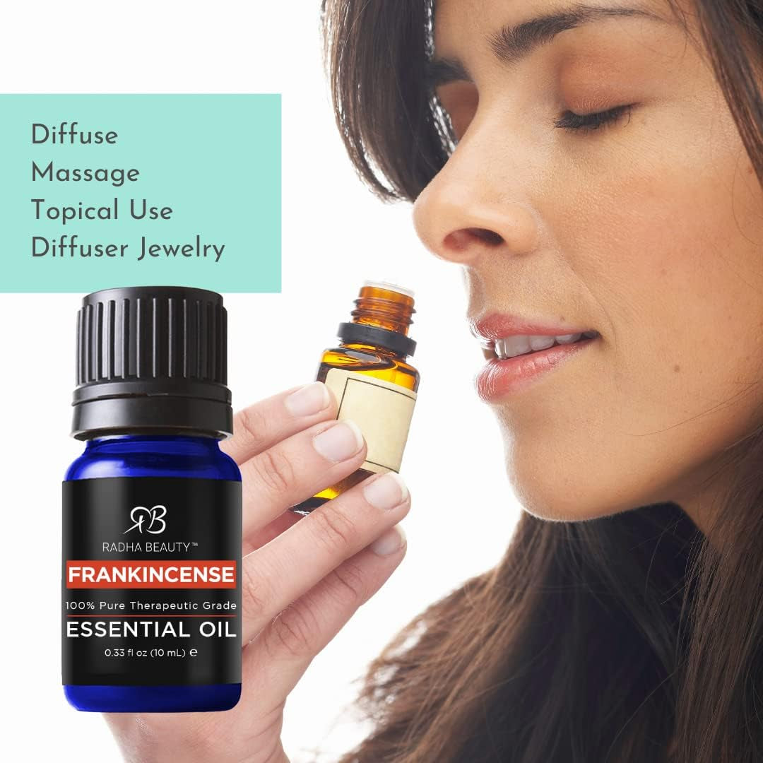 Frankincense Essential Oil 10Ml - 100% Pure & Therapeutic Grade, Steam Distilled for Aromatherapy, Relaxation, Supports Healthy Immune System & Nervous Function