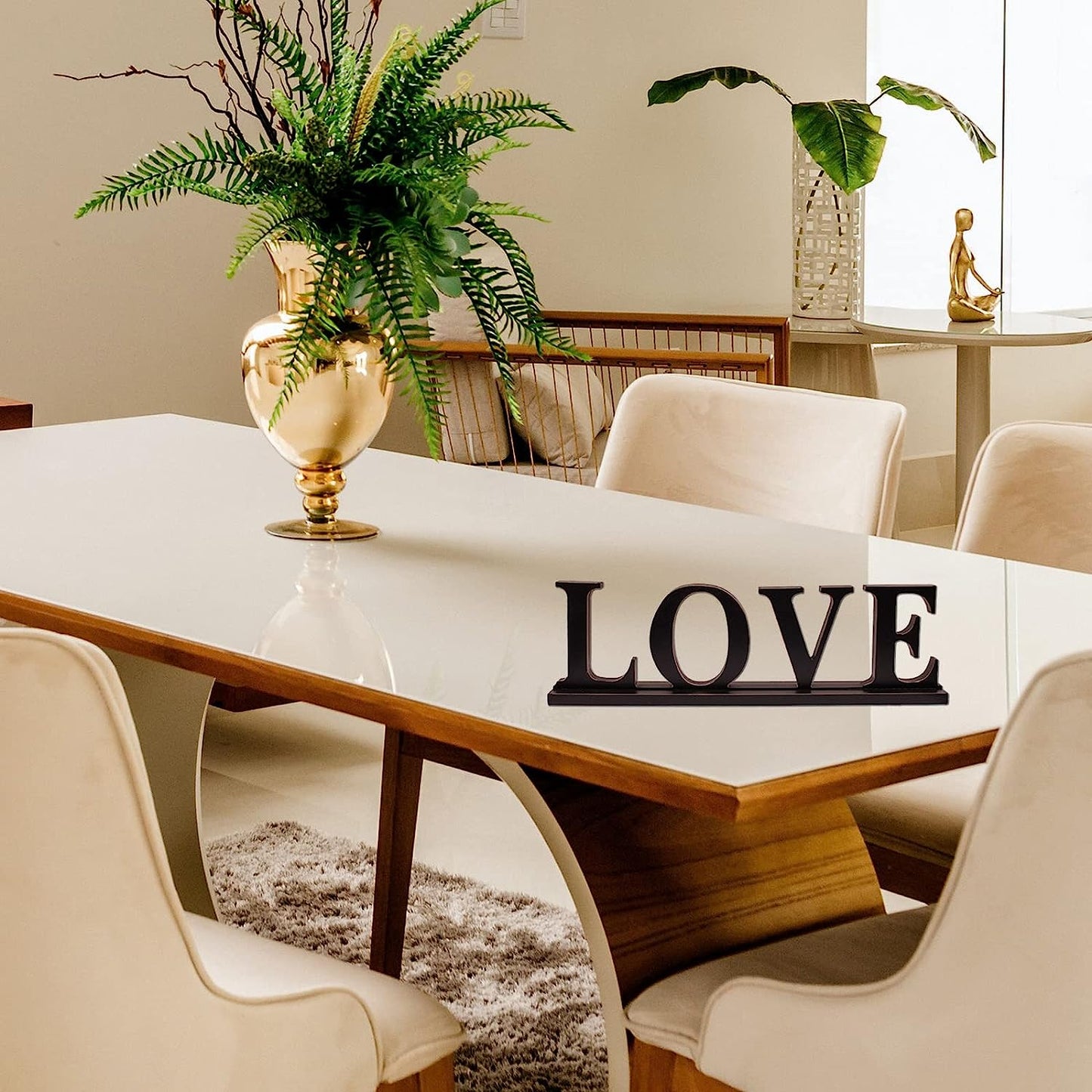 Wooden LOVE Sign Home Decor Table Top Sign Freestanding Decorative Wood Cutout Letter Valentine'S Day Love Tableotp Decor Wedding Decor