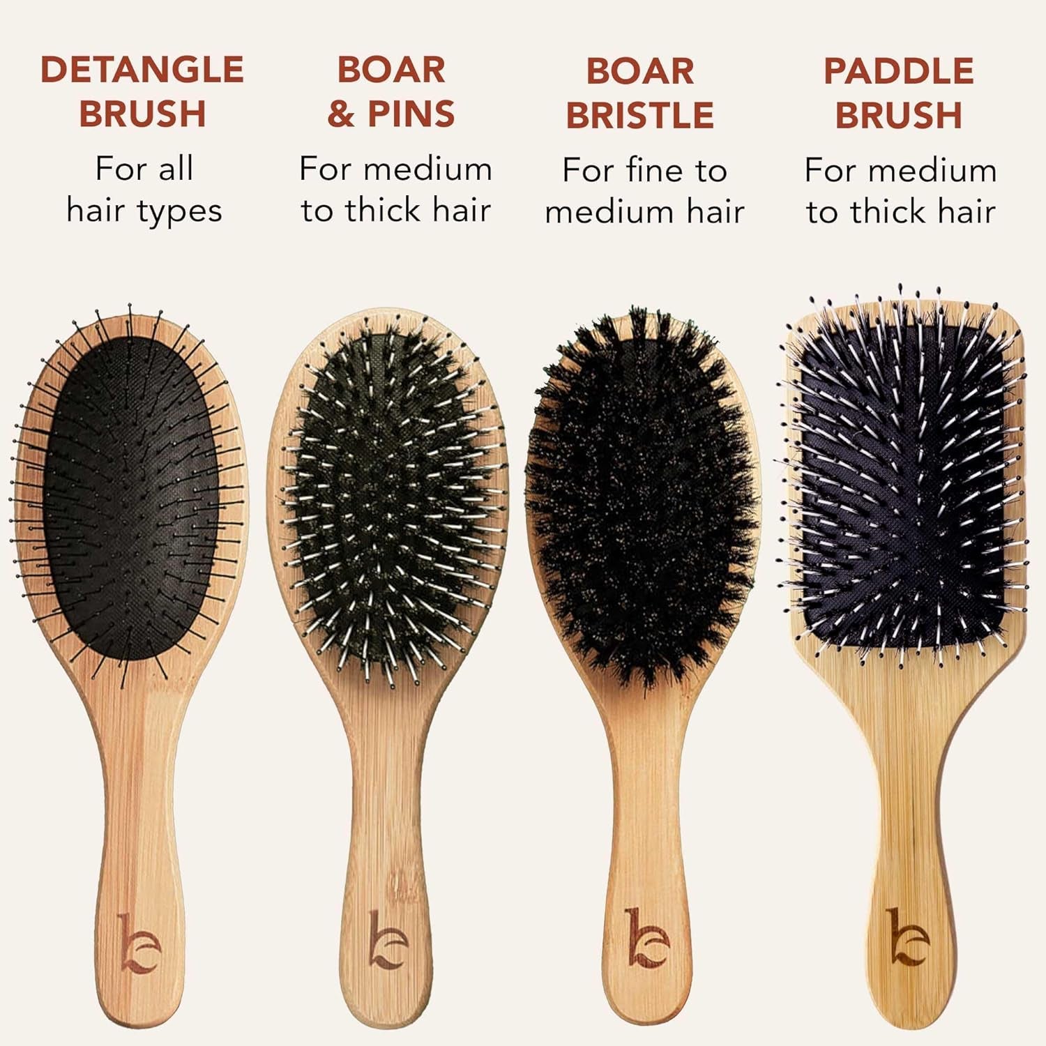 Boar Hair Brush for Fine Hair - Boar Bristle Hair Brush for Thick Hair - Boar Brush for Fine Hair - Mens Hair Brush for Thin Hair - Boars Hair Brush for Women - Boar Brush with Pins