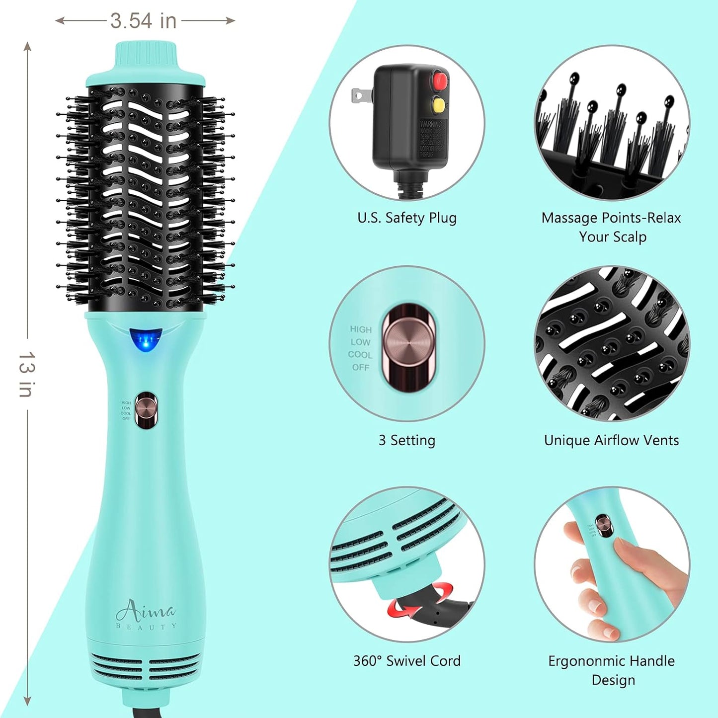 Professional One Step Hair Dryer & Volumizer 4 in 1