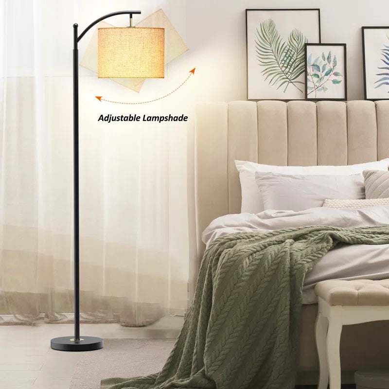 Kyeria Arc/Arched Floor Lamp with Remote Control and Smart Bulb Included