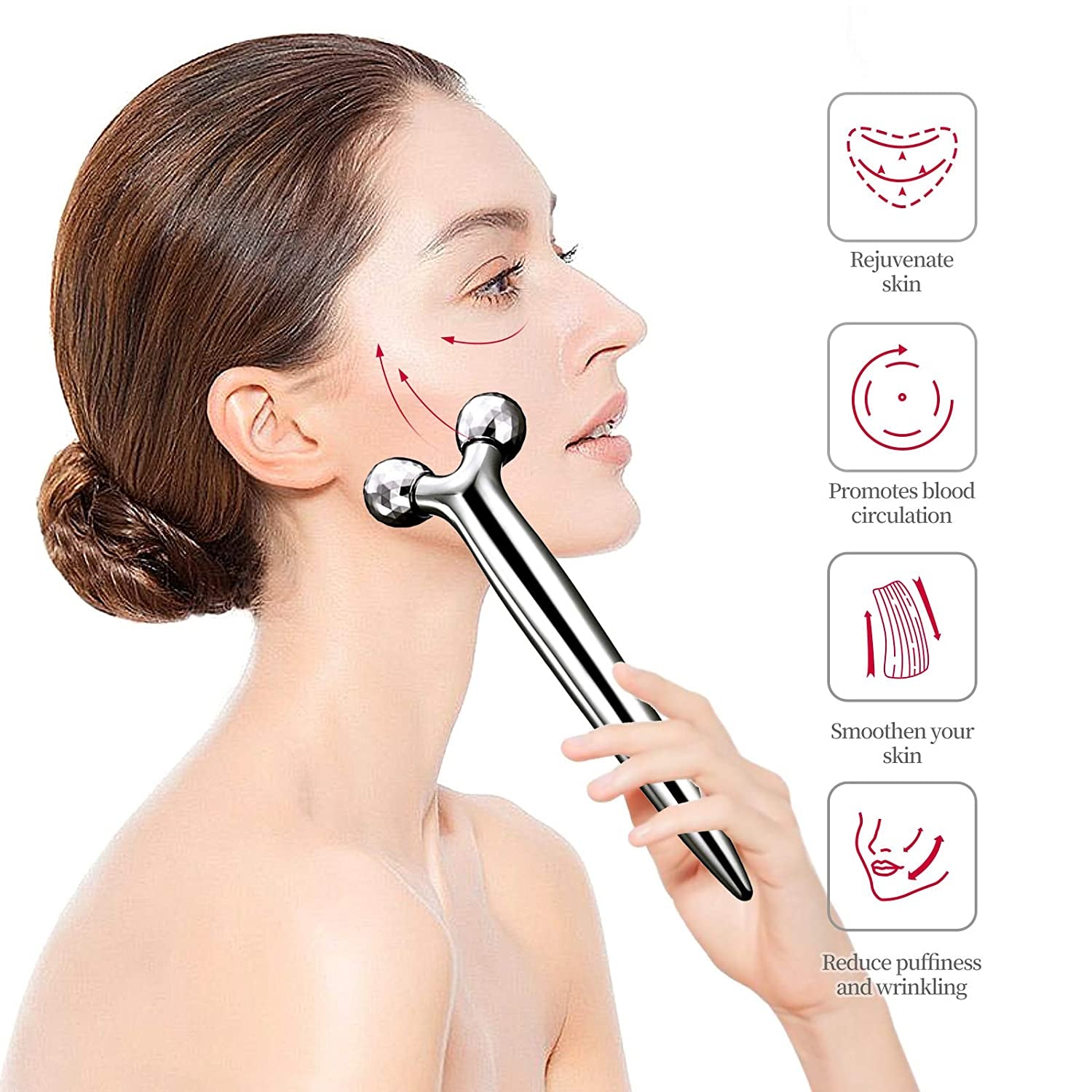  Face Roller Massager - Enhances Skin Tone and Promotes a Youthful Appearance