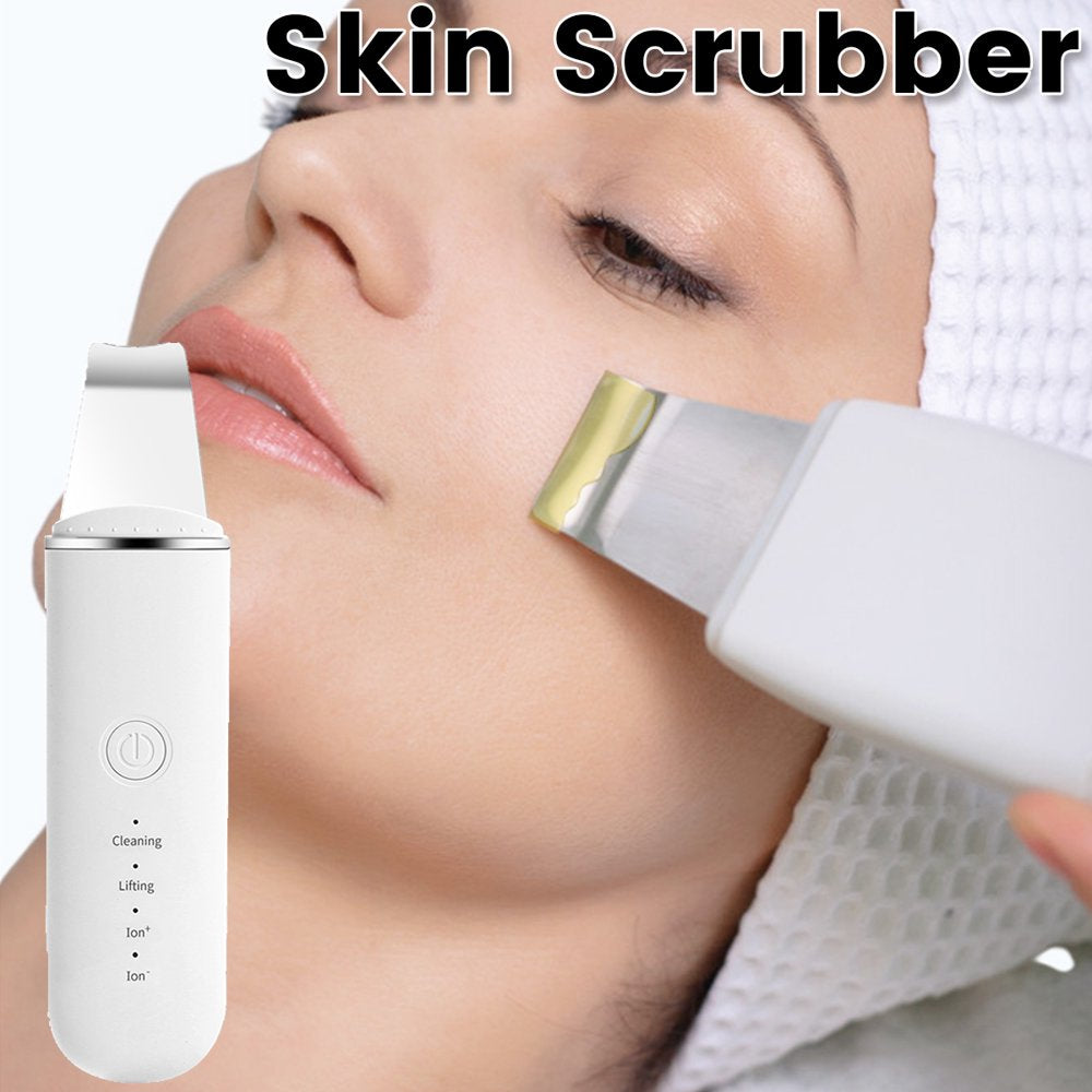 Ultrasonic Facial Skin Scrubber - Portable Design for Deep Pore Cleansing