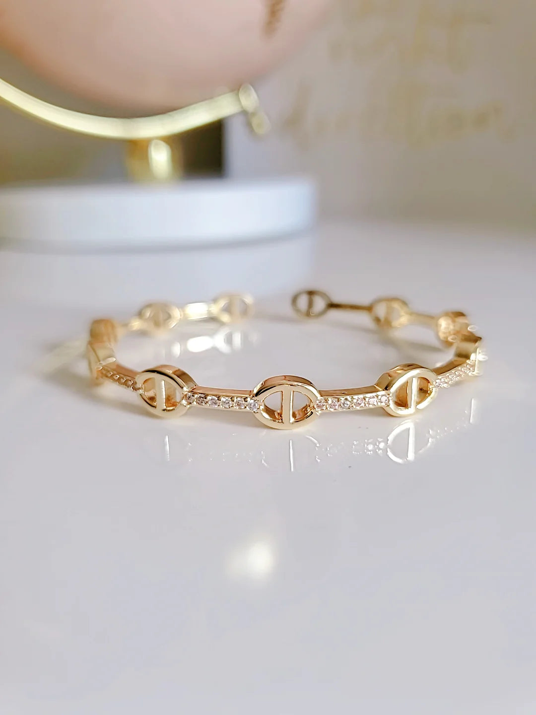 Gold Chain Bangle Bracelet