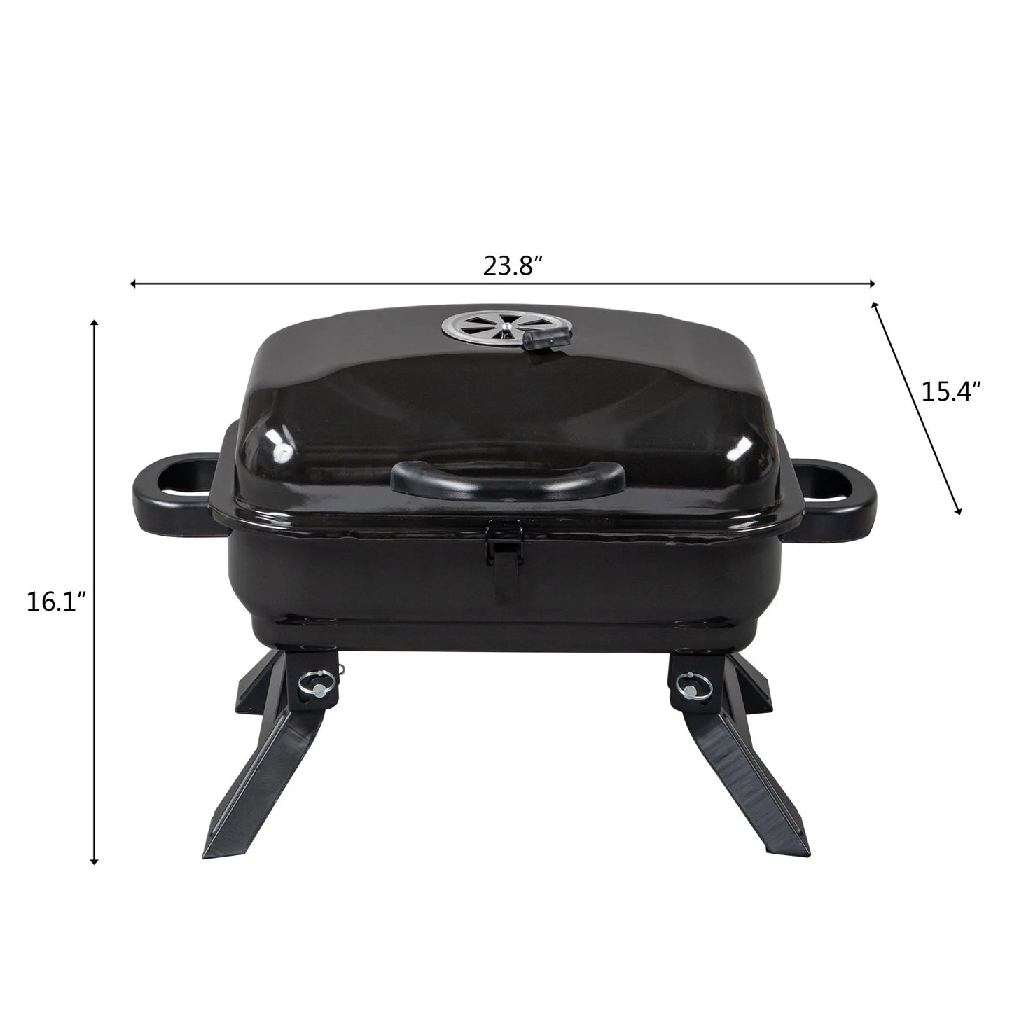 Professional title: ```Compact Tabletop Charcoal Grill for On-the-Go Grilling```