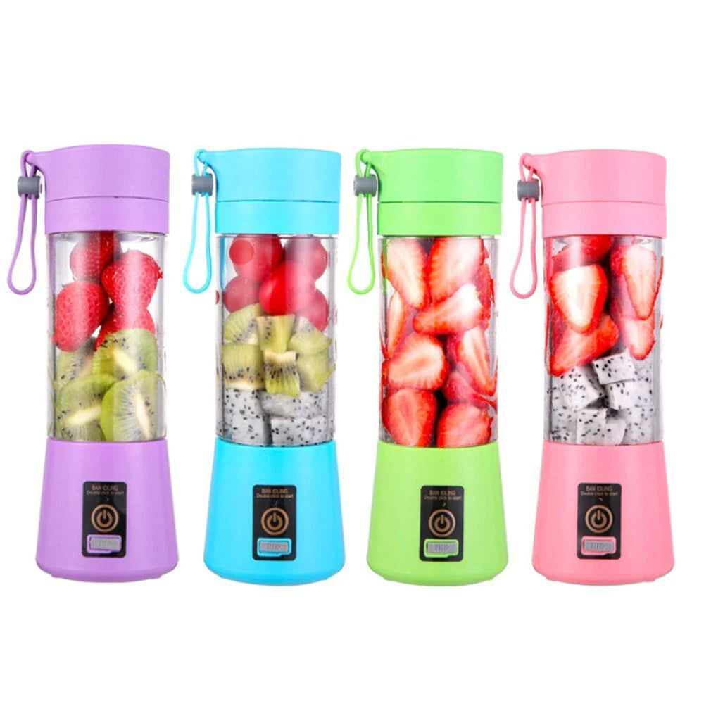 "USB Rechargeable Handheld Smoothie Blender: Electric Juicer for Fruit Mixing, Milkshakes, and More - Made with Food Grade Material"