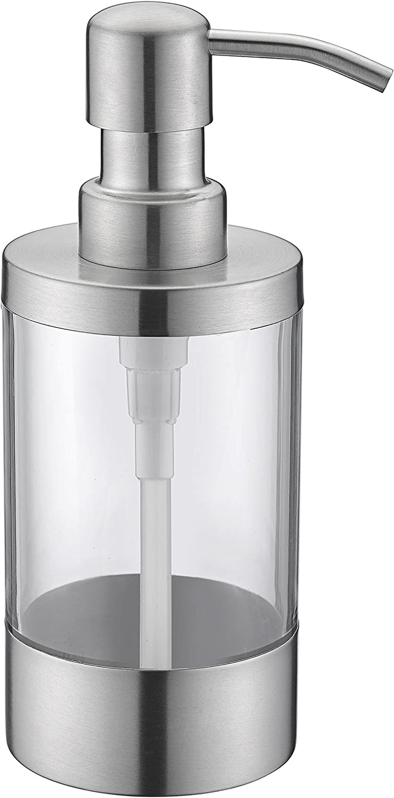 Brushed Nickel Countertop Soap Dispenser with Stainless Steel Pump - 250ml