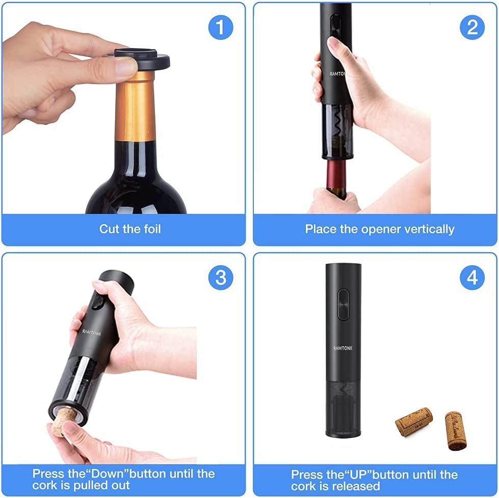 Electric Wine Bottle Opener Set