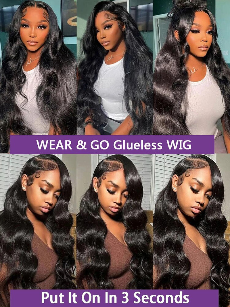 "Premium Quality Body Wave Lace Front Human Hair Wig with Pre-Plucked Hairline, Baby Hair, and Glueless Design - 13X4 13X6 Clearance Sale"