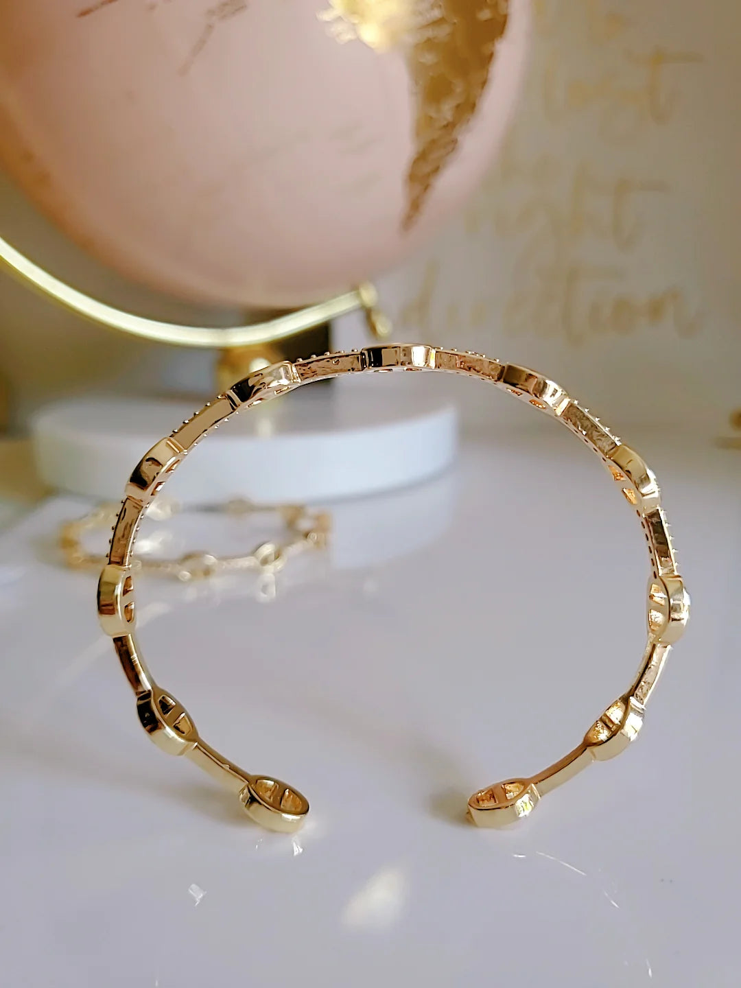 Gold Chain Bangle Bracelet