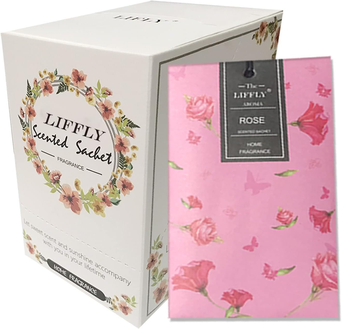 14 Packs Rose Scented Sachets for Drawers and Closets