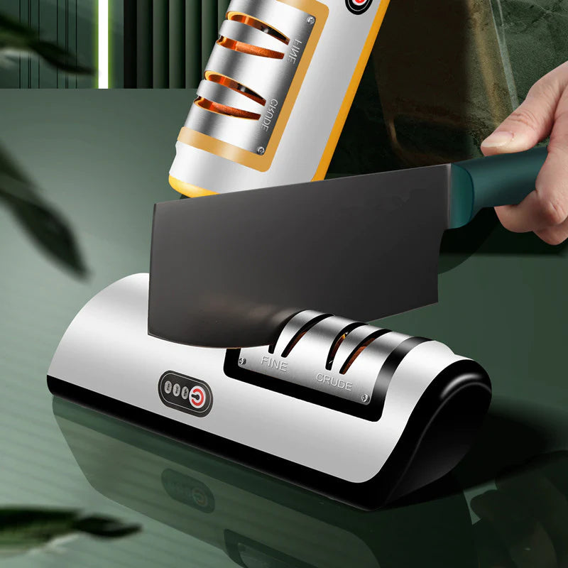 Professional title: ```Electric Knife Sharpener - USB Rechargeable, Automatic, Adjustable Kitchen Tool for Efficient Sharpening of Knives, Scissors, and Grinders```
