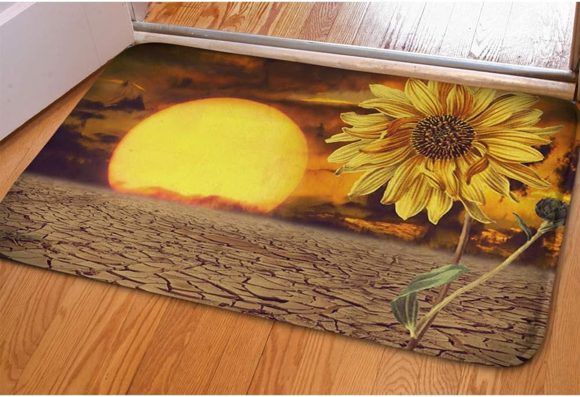 Sunflower Doormat Welcome Mat Non Slip Flannel Living Room Carpets Small Area Rug Kitchen Mats
