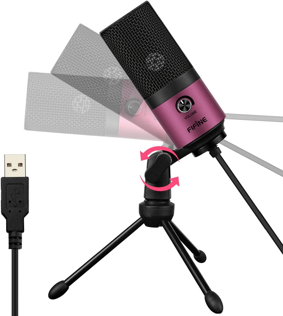 Podcast Condenser Microphone for Laptop Recording