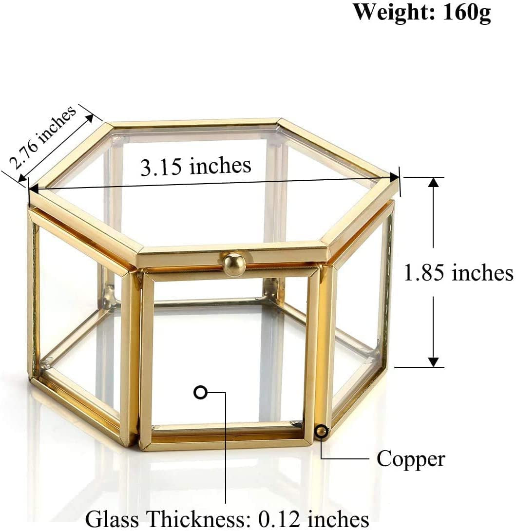  Golden Geometric Decorative Box
