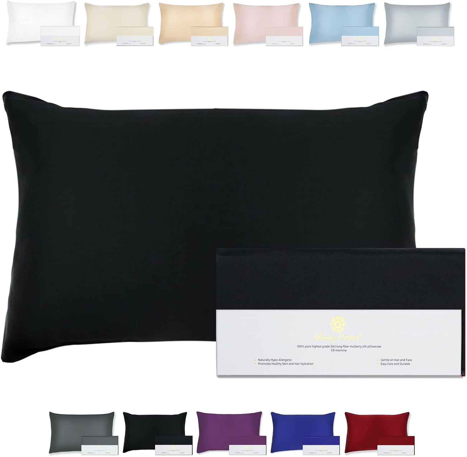 100% Pure Mulberry Silk Pillowcase for Hair and Skin