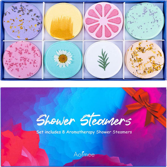 8 Shower Bombs Aromatherapy, Shower Steamers Gift Set for Kids